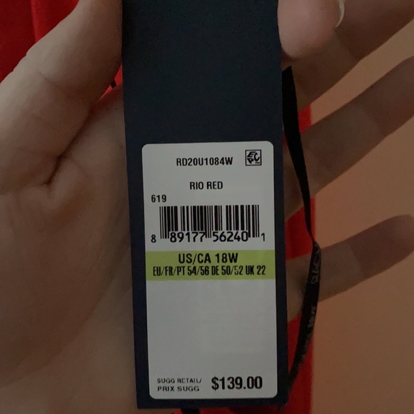 NWT Rachel Roy red/coralline crop jumpsuit sz18w - Picture 5 of 6